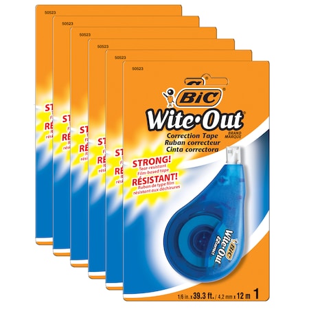 Bic Wite-Out® EZ Correct® Correction Tape, PK6 WOTAPP11